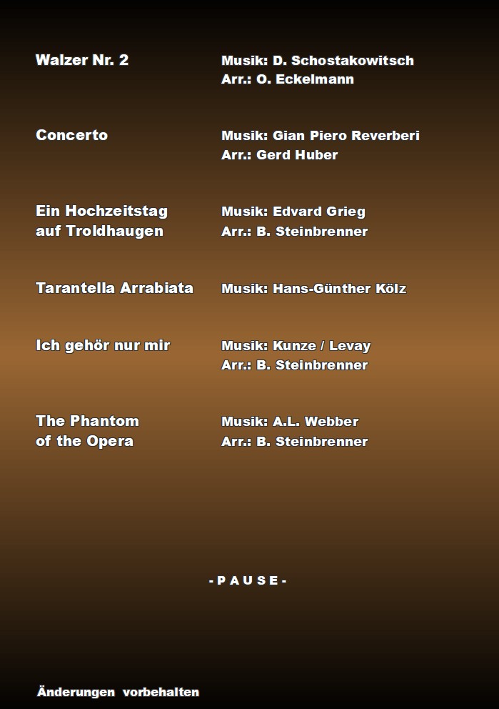 Konzertprogramm 2011