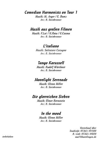 Konzertprogramm 2016